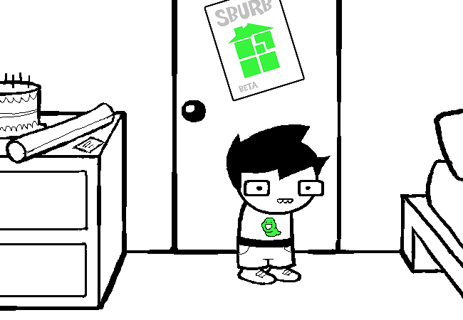 young man stands in his bedroom